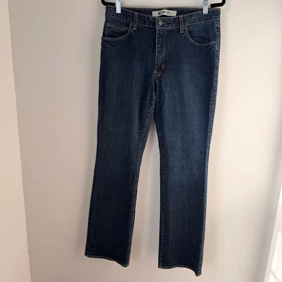 Gap Bootcut Stretch Dark Wash Denim Blue Jeans Size 12/34 TALL 33" Inseam Casual - Picture 2 of 13